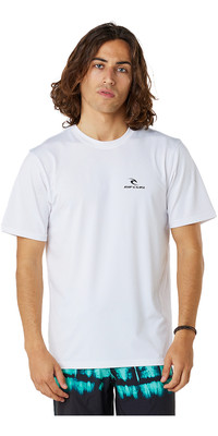2023 Rip Curl Mens Search Series Kortrmet UV T-shirt 12XMRV - Hvid